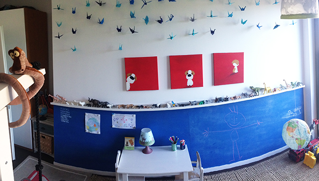 Kinderzimmer gestalten und dekorieren mit einer Tafelwand